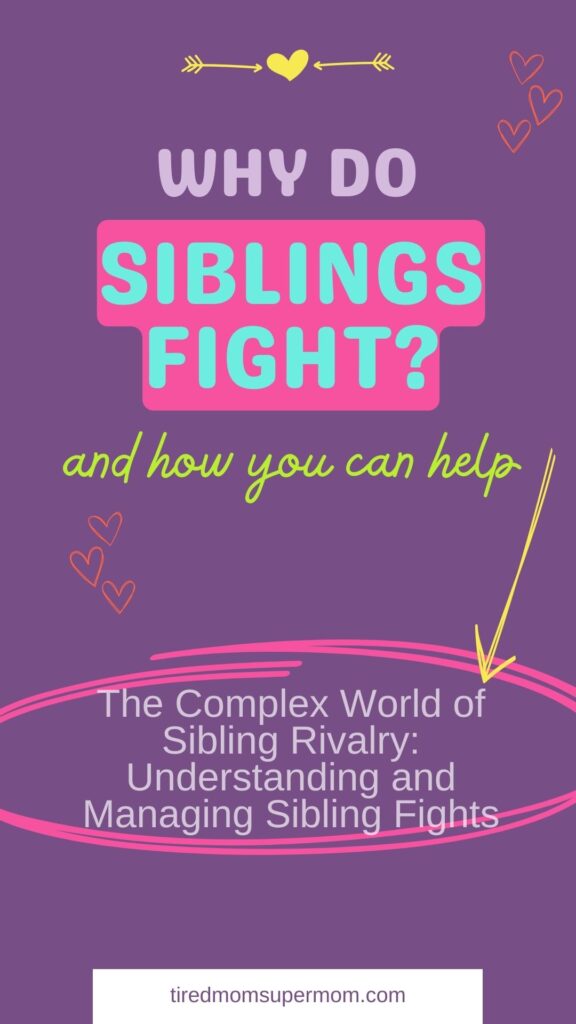 Unravel the mystery behind sibling fighting! Discover the different forms of sibling conflict, including physical aggression, power struggles, and personality clashes. Learn about the importance of conflict resolution skills and effective ways to manage sibling fights, from family meetings to positive reinforcement. Get expert tips from a clinical psychologist on how to handle sibling fights in a respectful and effective way. Pin this for a comprehensive guide on how to navigate the complex world of sibling rivalry and foster positive relationships between siblings.