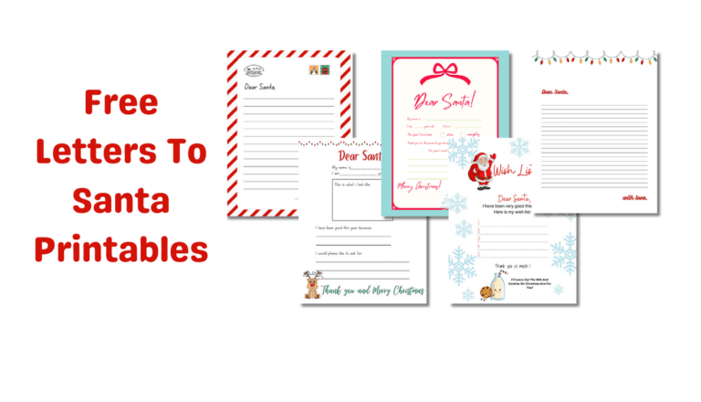 5 Free Letter To Santa Printable Templates For Kids