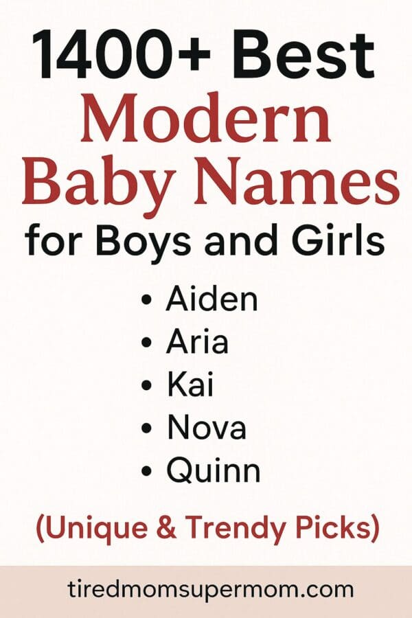 modern baby name ideas for boys and girls