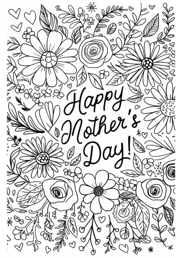 Free Cute Mothers Day Coloring Pages!