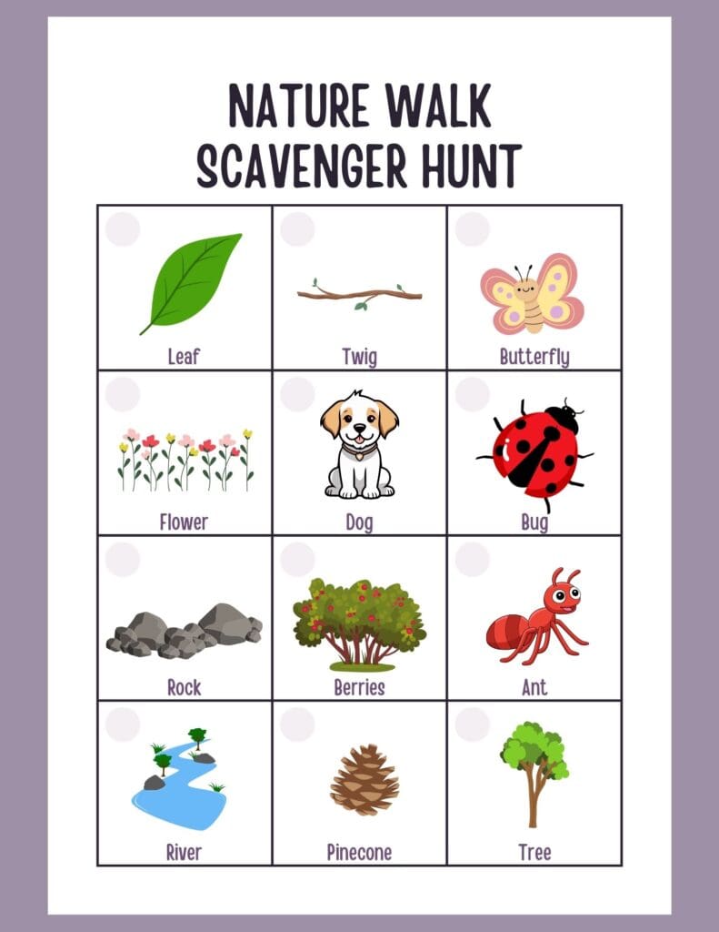 Free Nature Scavenger Hunt Pdf