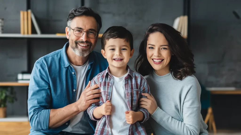 “Parent embracing child warmly, demonstrating ways to tell your child you're proud and how to encourage kids with affection and support.”