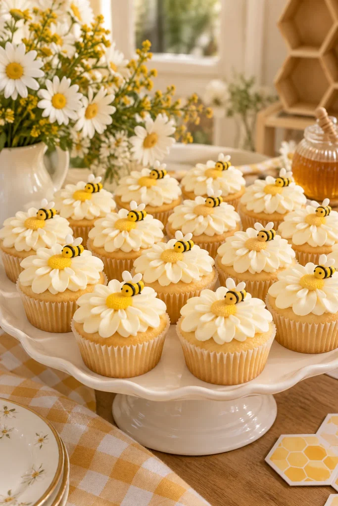 Lemonade station with a glass beverage dispenser, lemon slices, and yellow striped straws