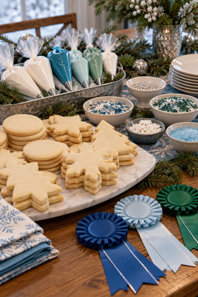 Teens decorating sugar cookies with icing and sprinkles