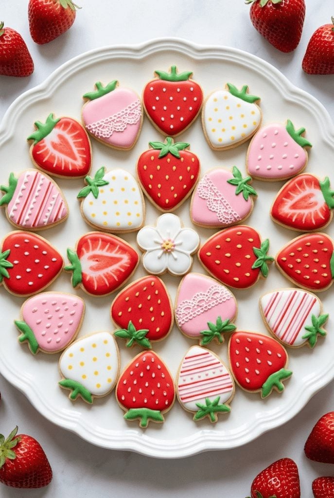 Custom Berry First Birthday Sugar Cookies