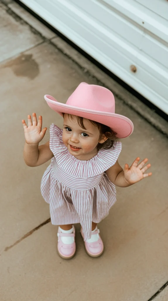 little girl in pink country cowboy hat for country girl name ideas post