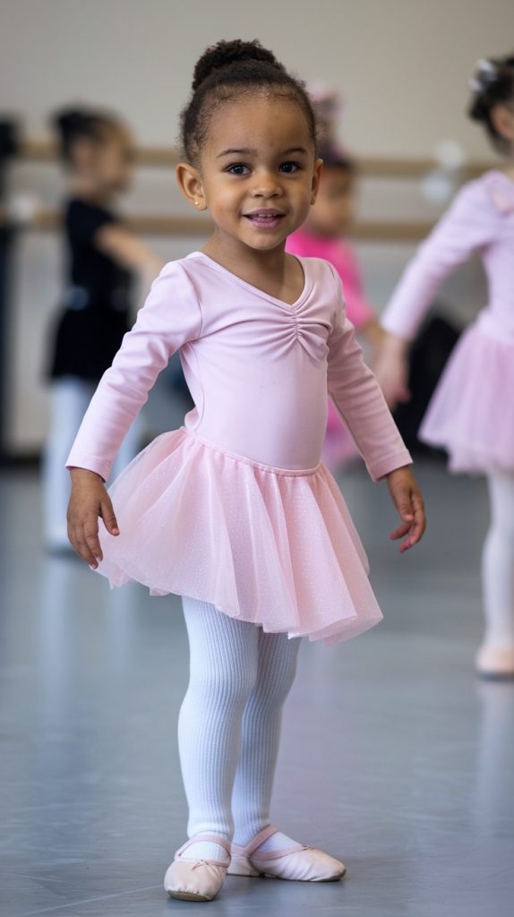 Little girl in dance class 