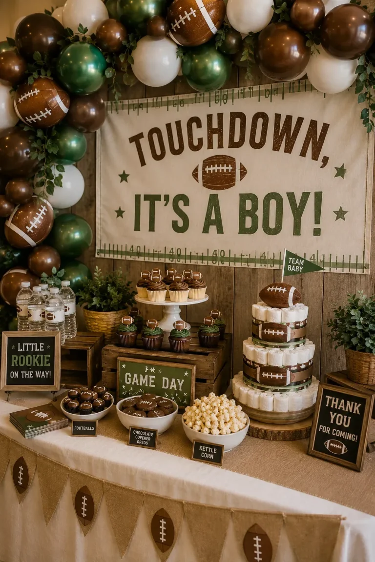 25 Football Baby Shower Ideas That Score Big With Every Guest