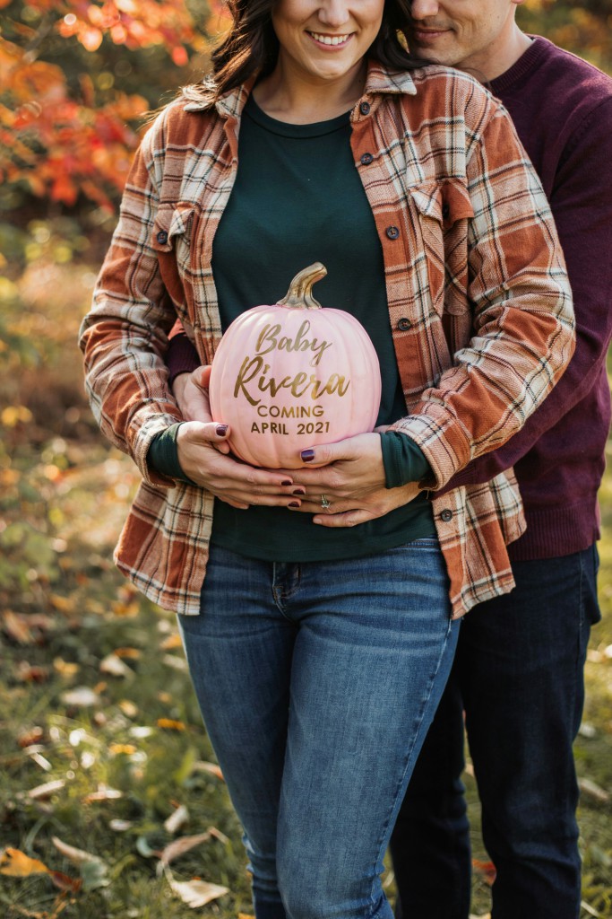 Personalized Pumpkin Pregnancy Announcement