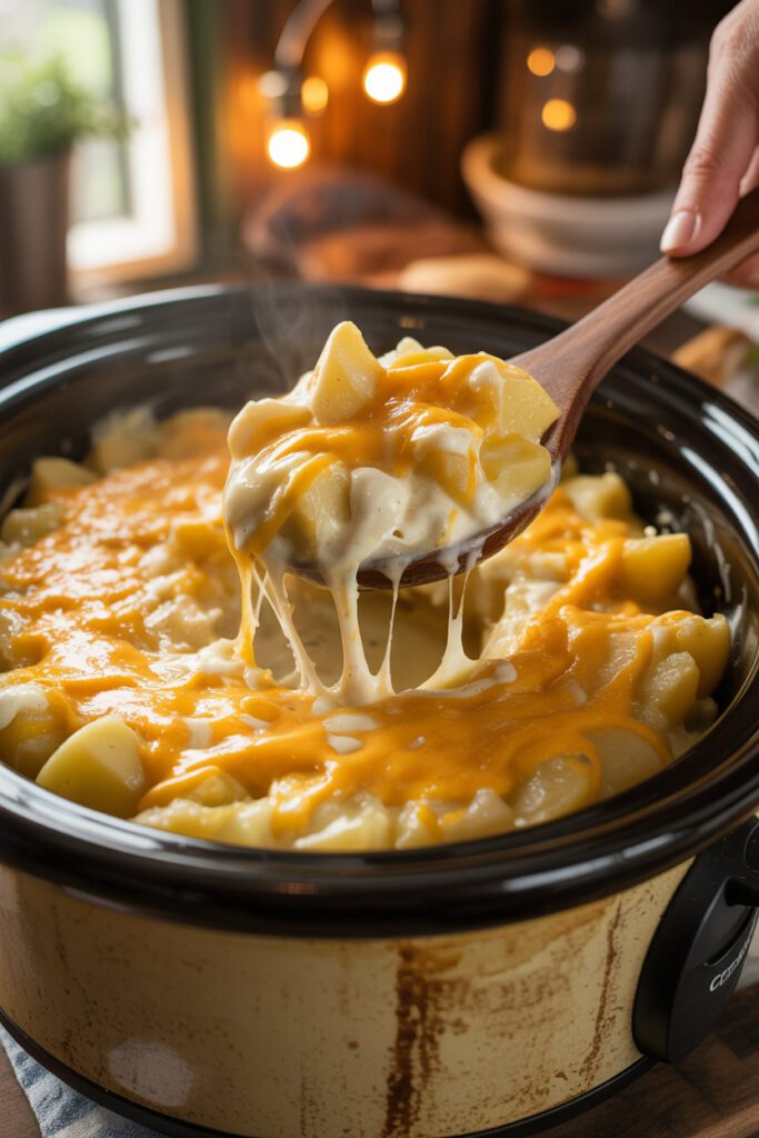 Slow Cooker Cheesy Potato Casserole