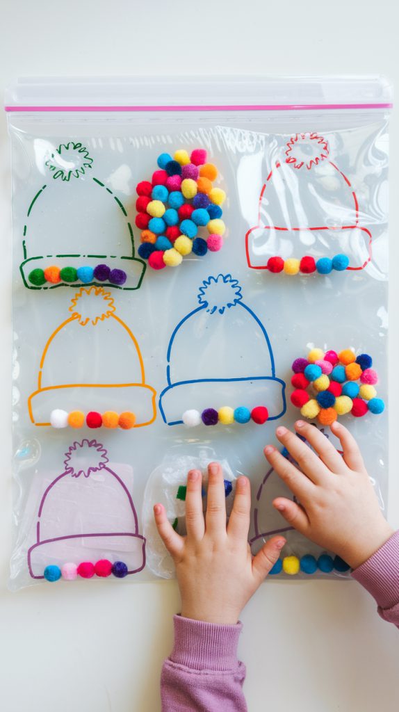 winter sensory bag for toddlers