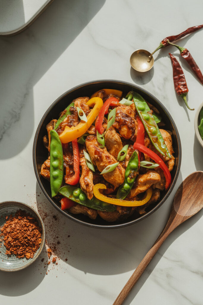 Chili Crisp Chicken Stir Fry