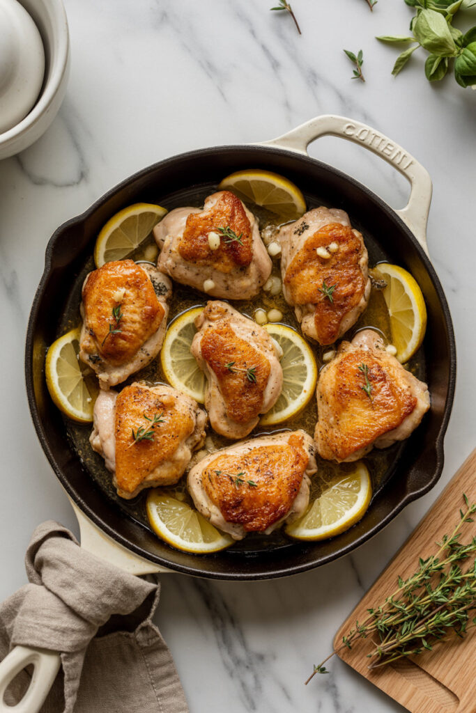 Lemon Garlic Chicken Skillet