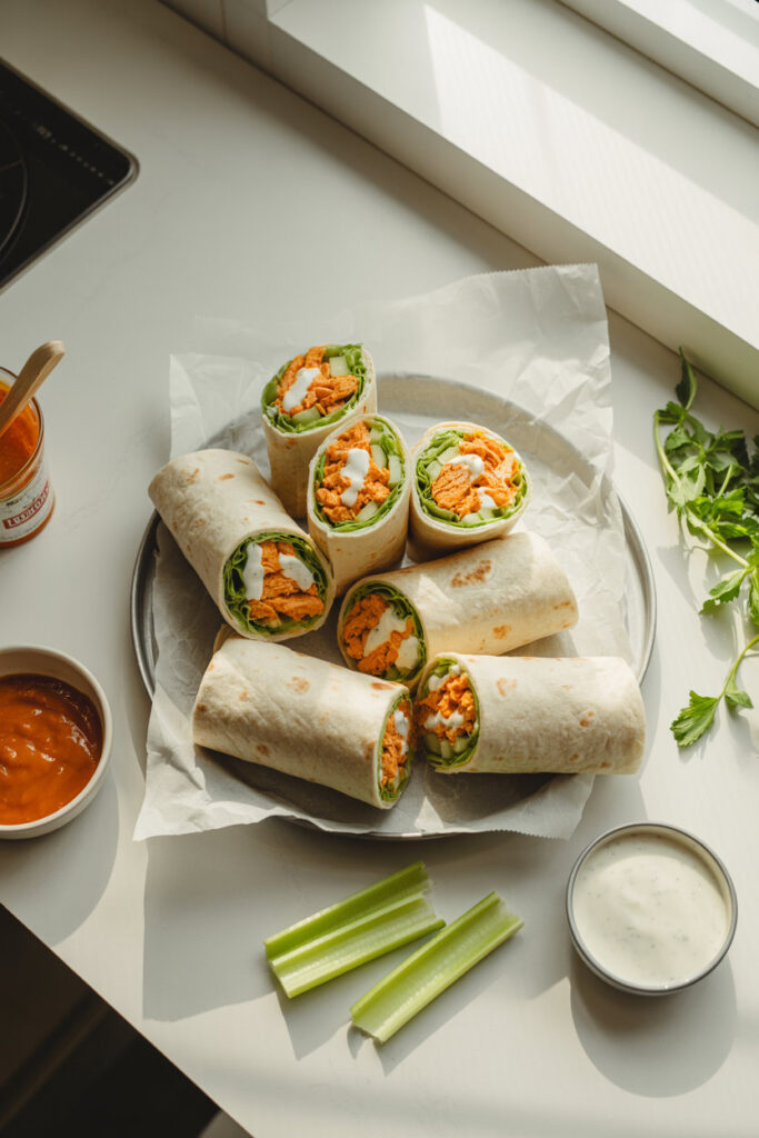 Buffalo Chicken Salad Wraps