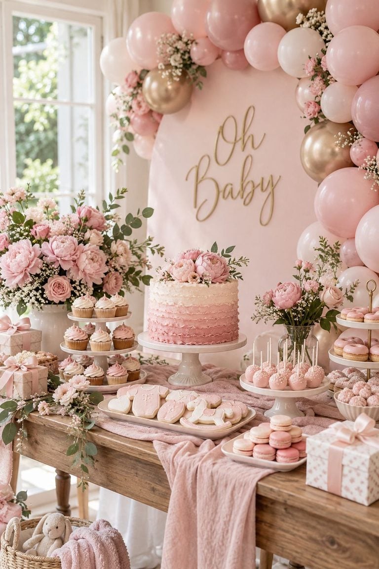 42 Adorable Pink Baby Shower Ideas
