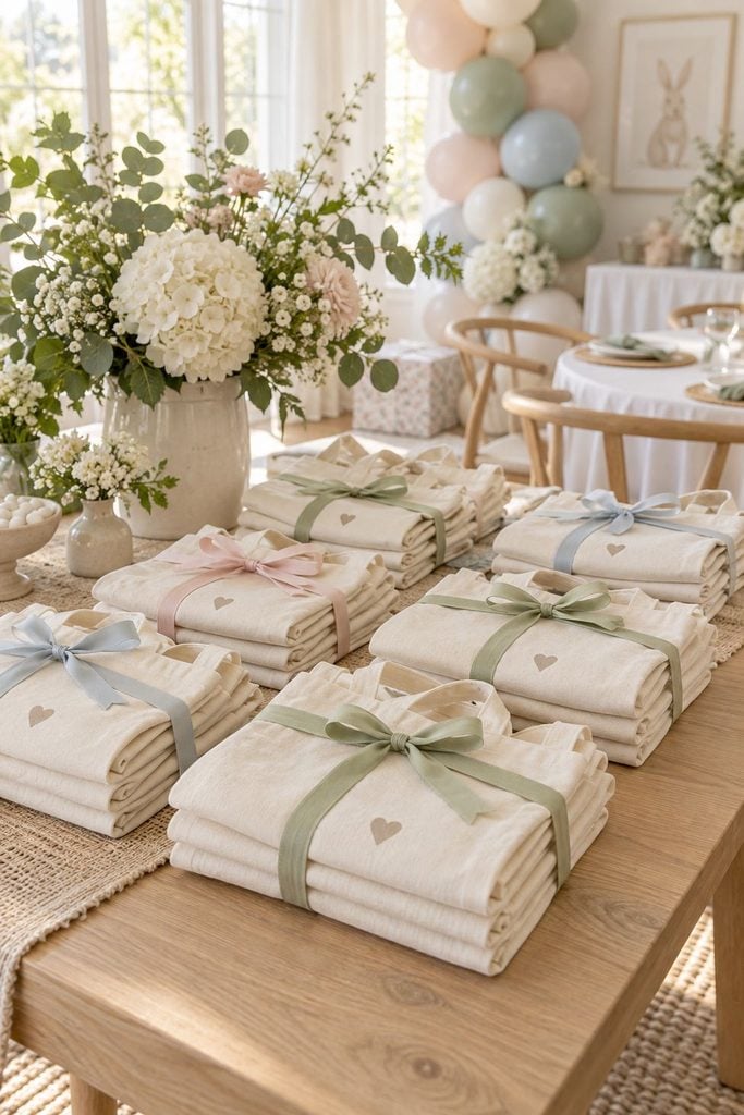 Baby shower favor idea: Canvas Tote Bags