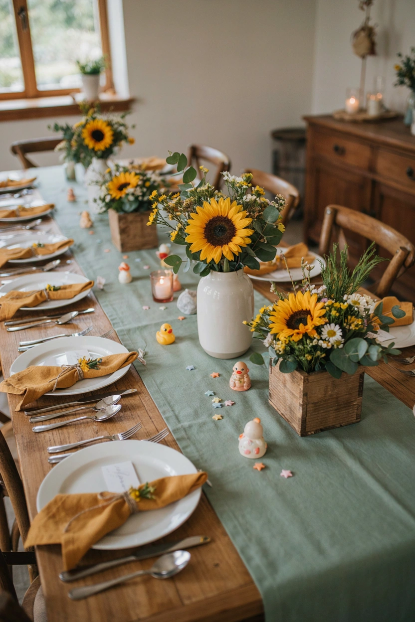 Sunflower Table Setting (Warm & Inviting)