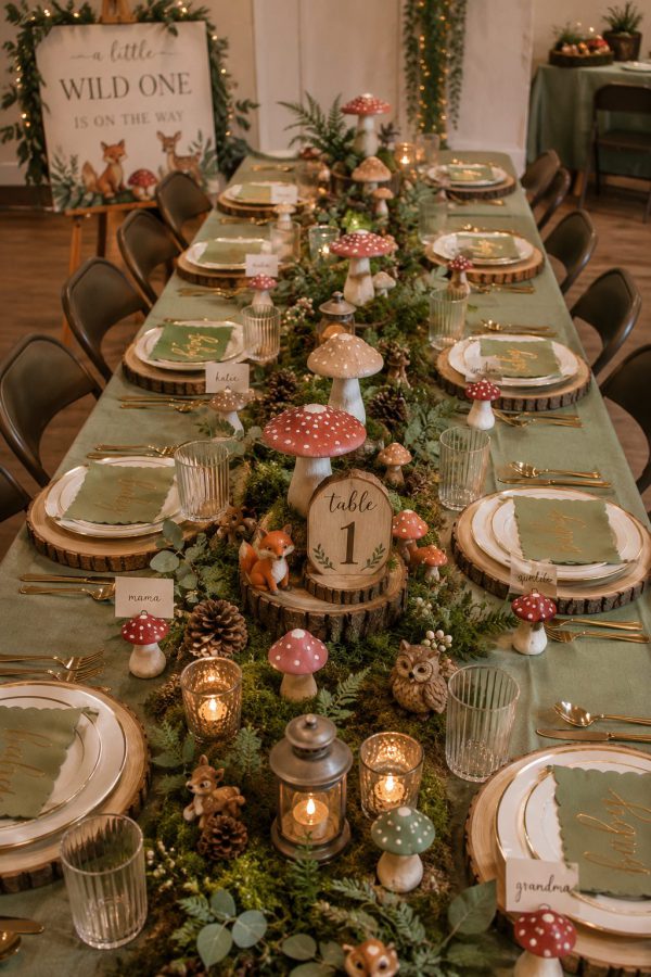 Woodland Mushroom Tablescape