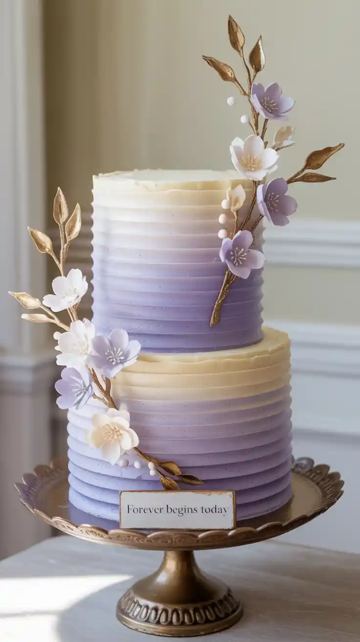 Soft & Dreamy Watercolour Ombre Baby Shower Cakes