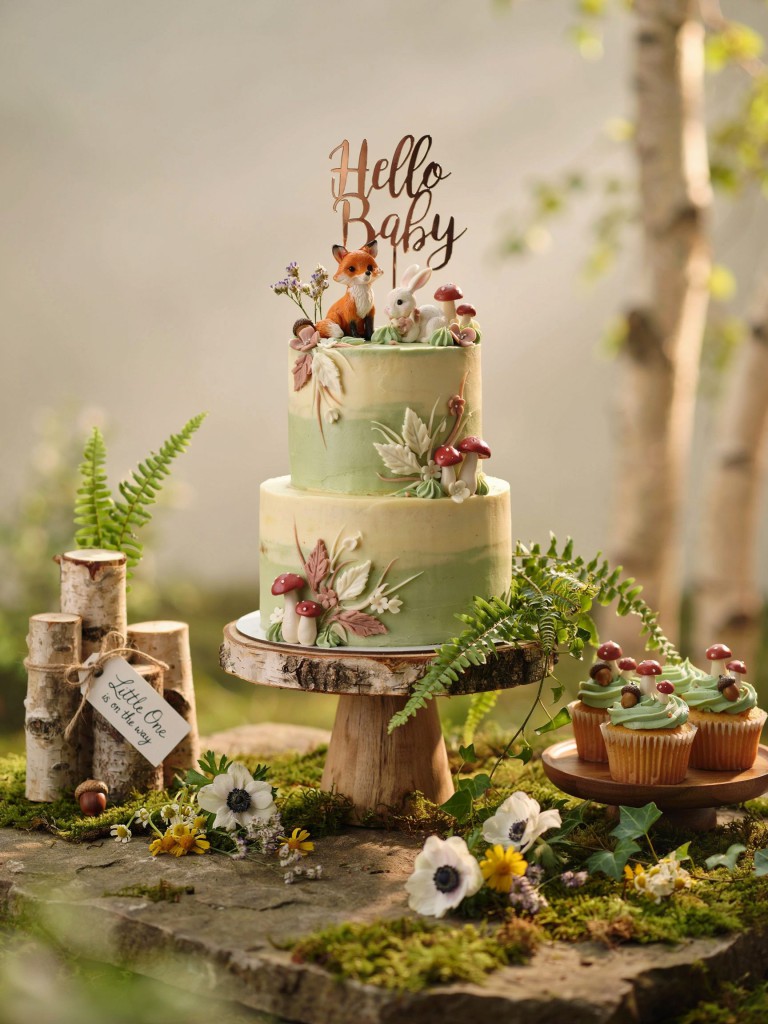 Enchanted Woodland Baby Shower Cake