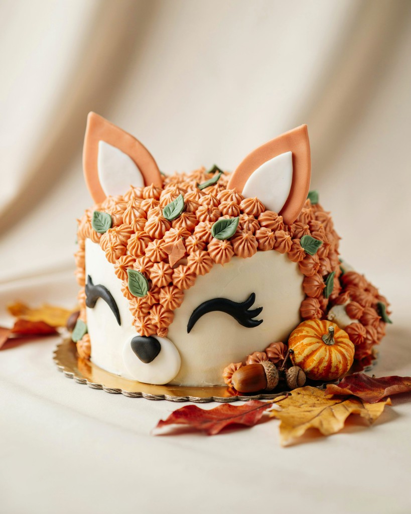 Adorable Woodland Fox Baby Shower Cake
