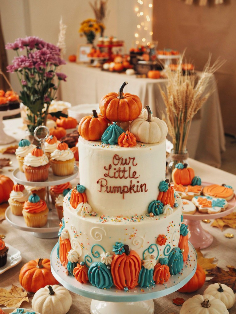 Our Little Pumpkin Celebration Cake