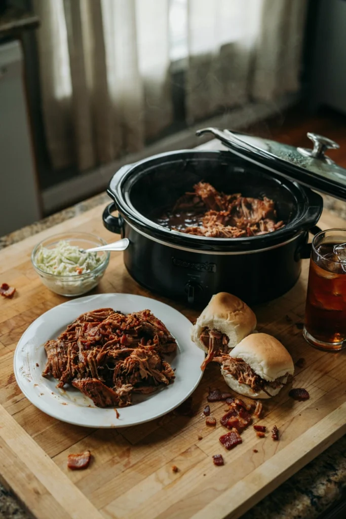 Slow Cooker Pulled Pork, a freezer meal to prep before baby arrives