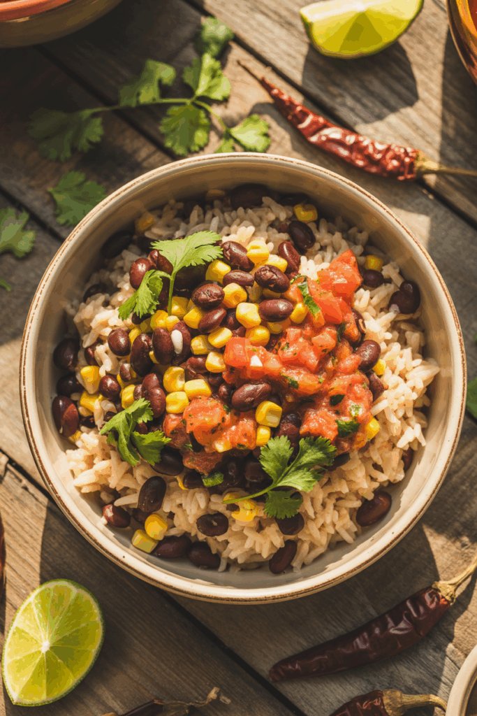 Pantry Fried Rice with Frozen Veggies & Egg