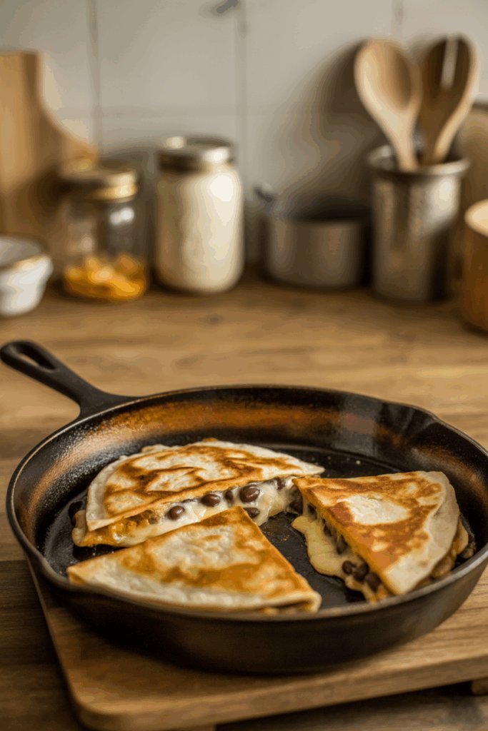 Pantry Quesadillas with Canned Chicken or Beans
