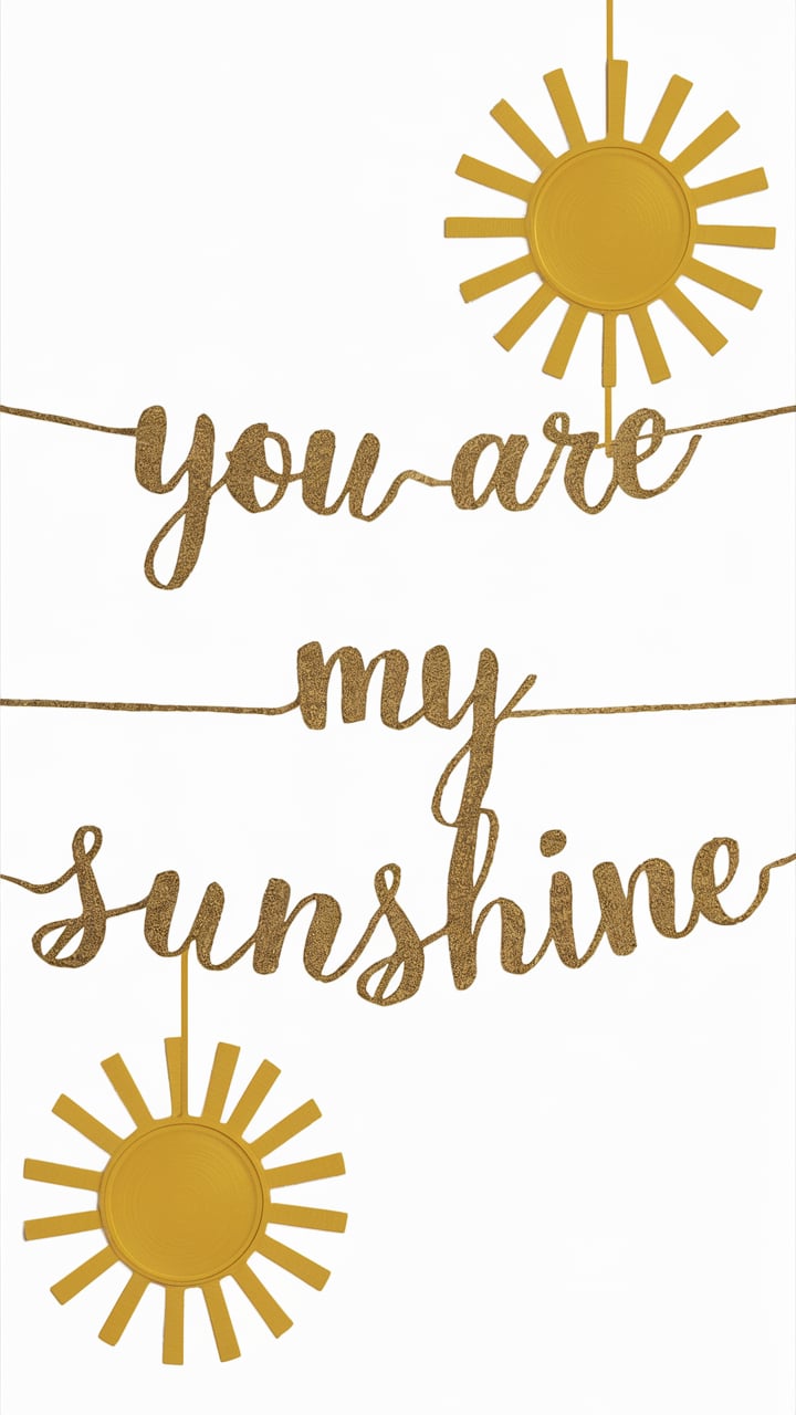 You Are My Sunshine banner for baby shower