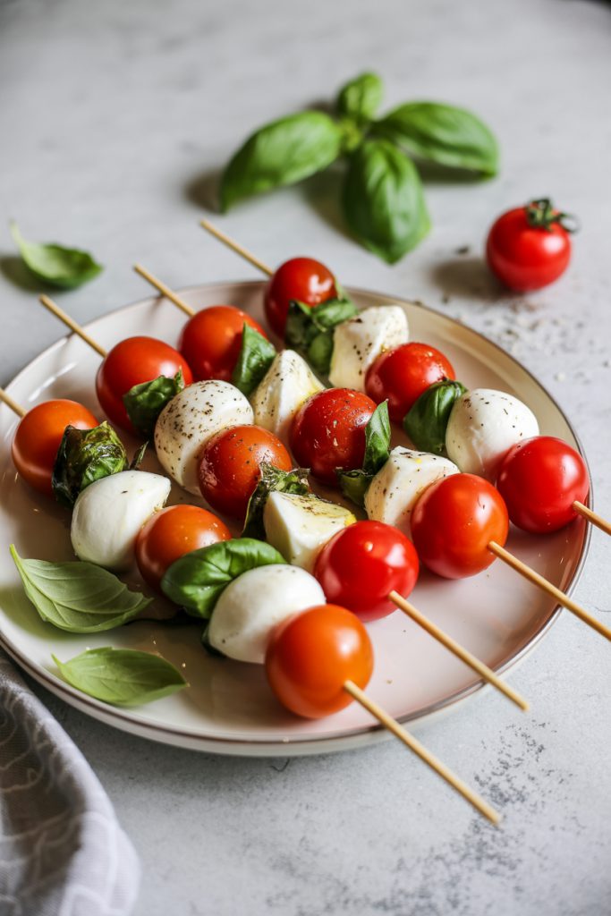 Caprese Skewers with Balsamic Drizzle