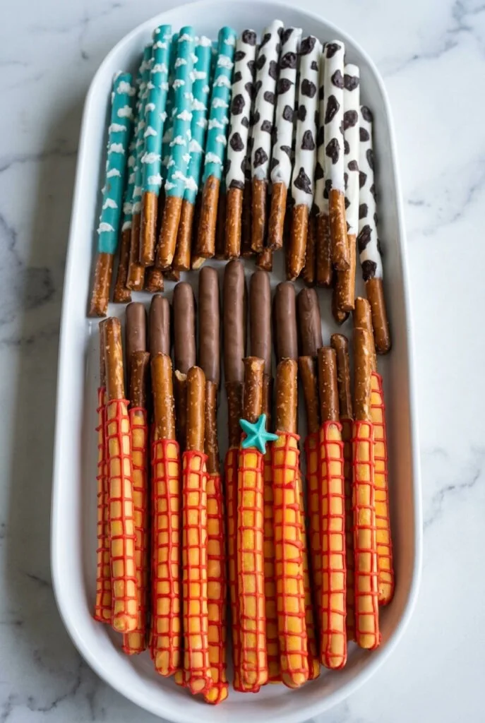 Toy Story Chocolate-Dipped Pretzel Rods