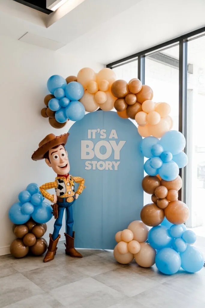 Neutral “It’s a Boy Story” Balloon Arch