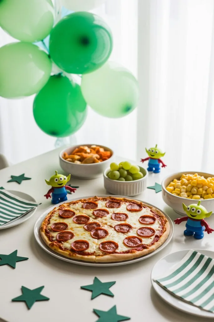 Pizza Planet Party Food Setup