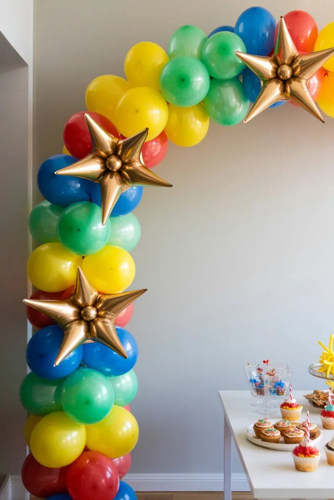 Woody Star Balloon Arch