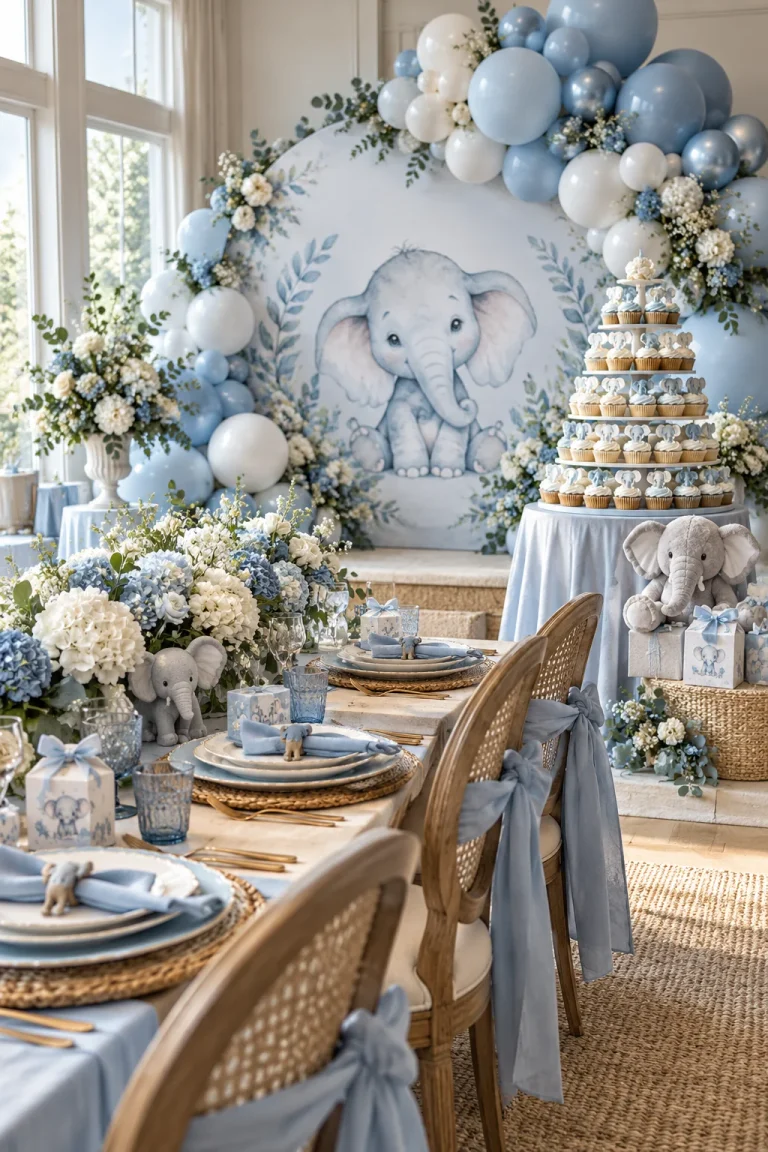 26 Blue Elephant Baby Shower Ideas