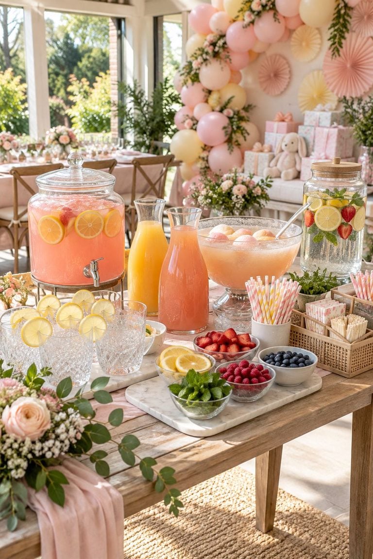 12 Baby Shower Drinks Station Ideas