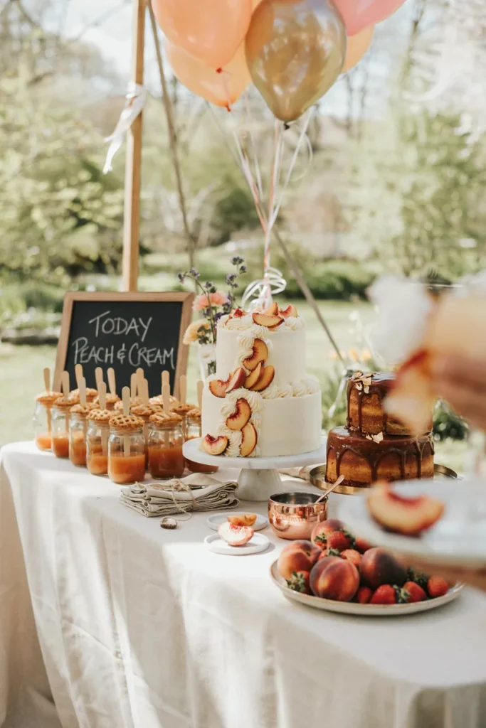 Pie pops standing in a jar next to a bowl of whipped cream