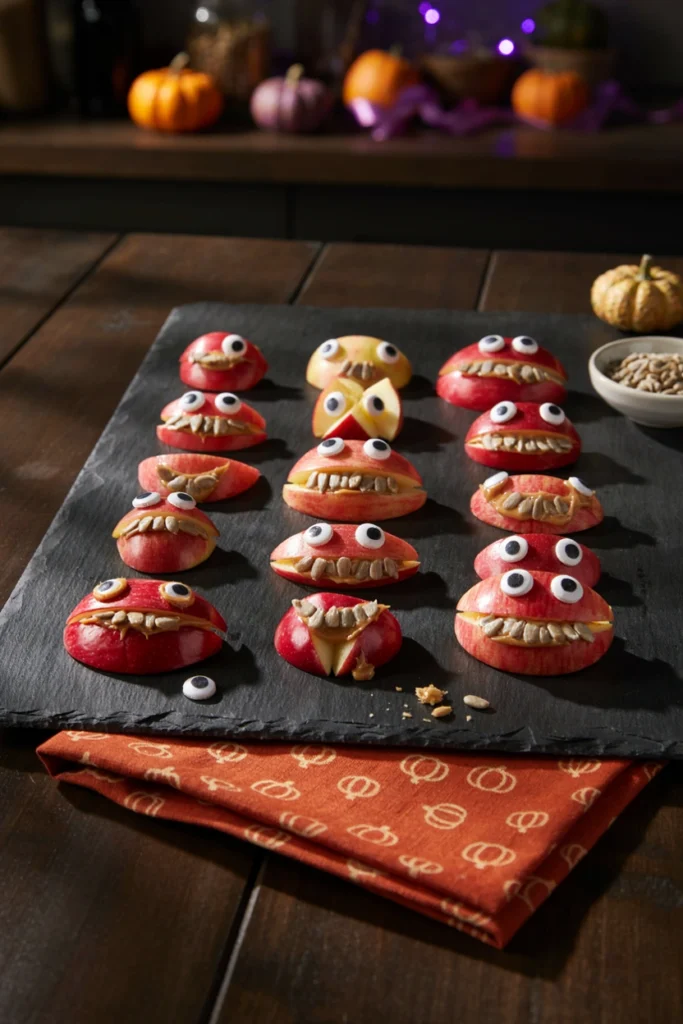 Apple Monster Bites - Halloween appetizer recipe
