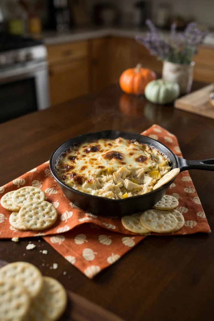 Warm Crab and Artichoke Dip - Halloween appetizer recipe