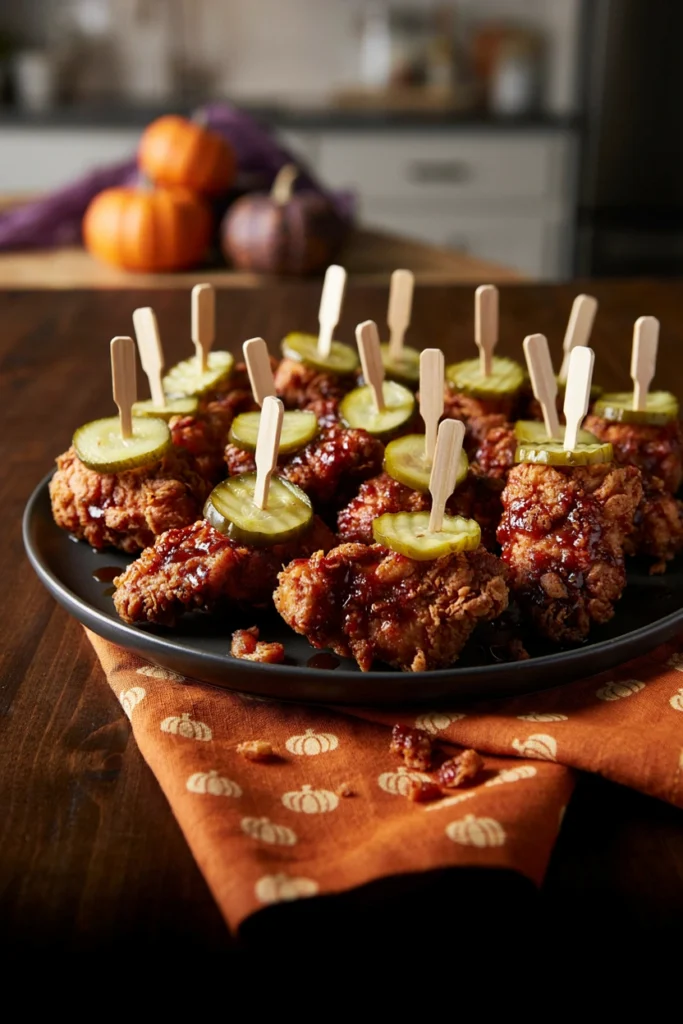 Nashville Hot Chicken Bites - Halloween appetizer recipe