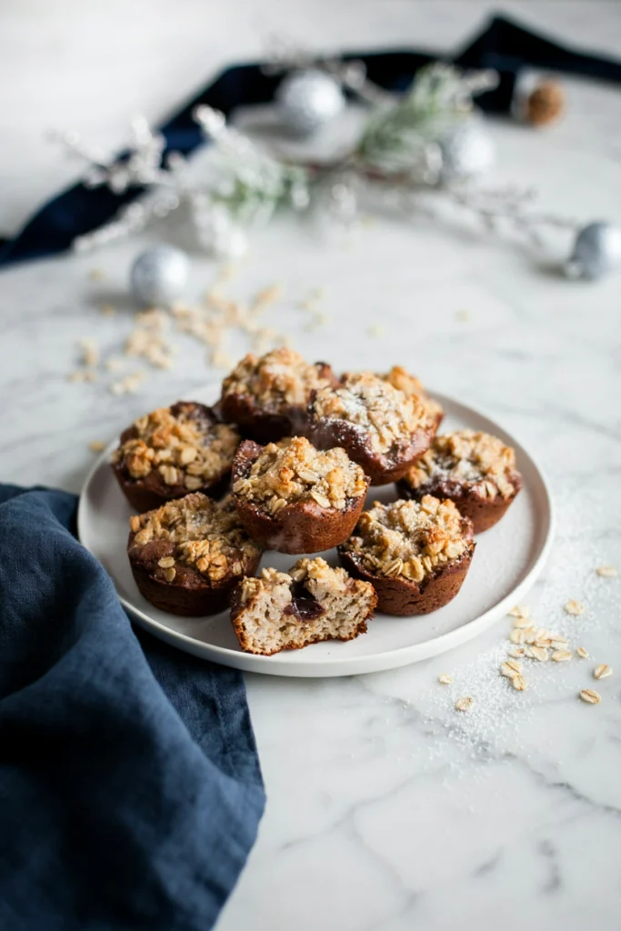Gingerbread Crumble Baked Oatmeal Bites, Christmas potluck recipe
