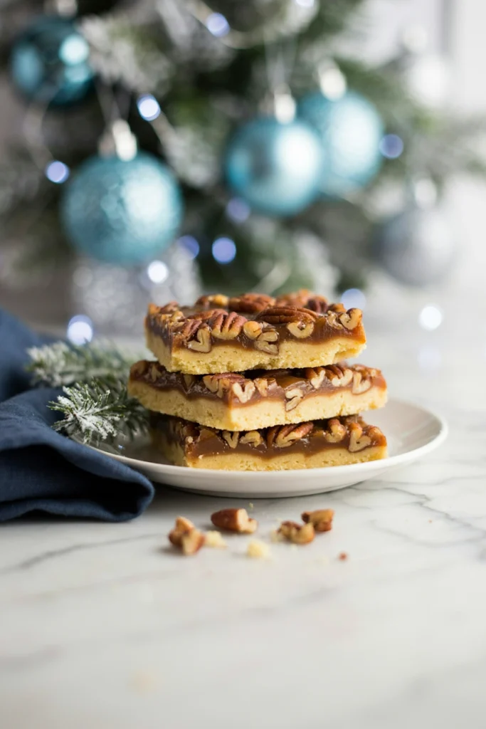 Pecan Pie Bars, Christmas potluck recipe