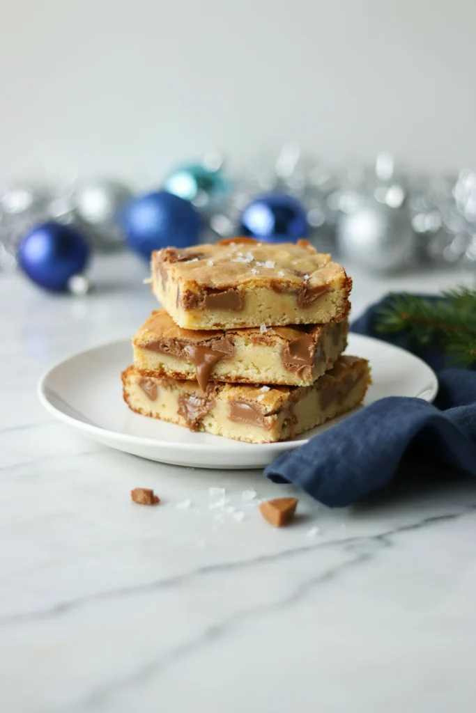 Brown Butter Toffee Blondies, Christmas potluck recipe