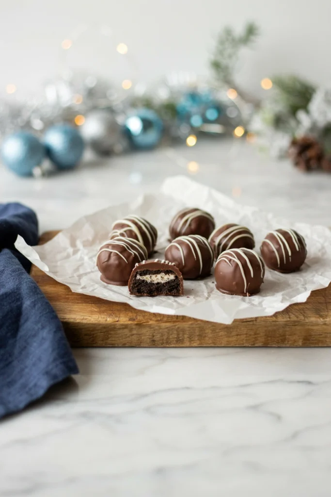 No-Bake Oreo Truffles, Christmas potluck recipe