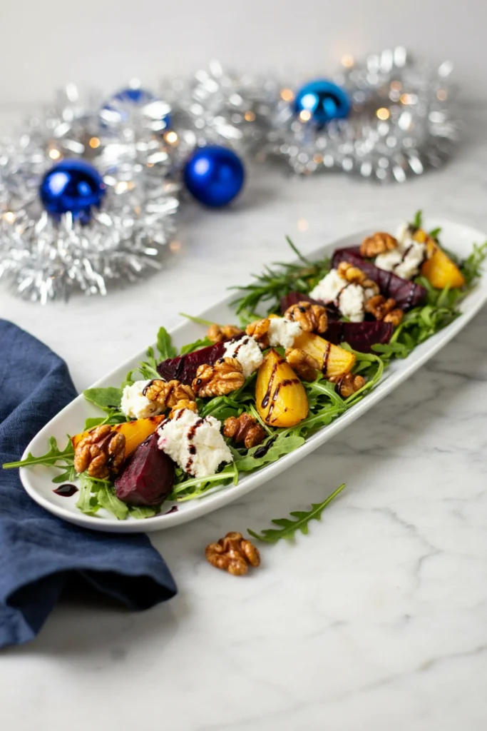 Roasted Beet and Goat Cheese Salad, Christmas potluck recipe