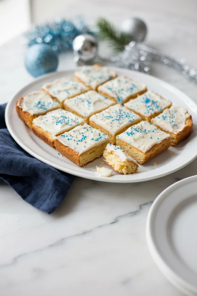 Christmas Sugar Cookie Bars, Christmas potluck recipe