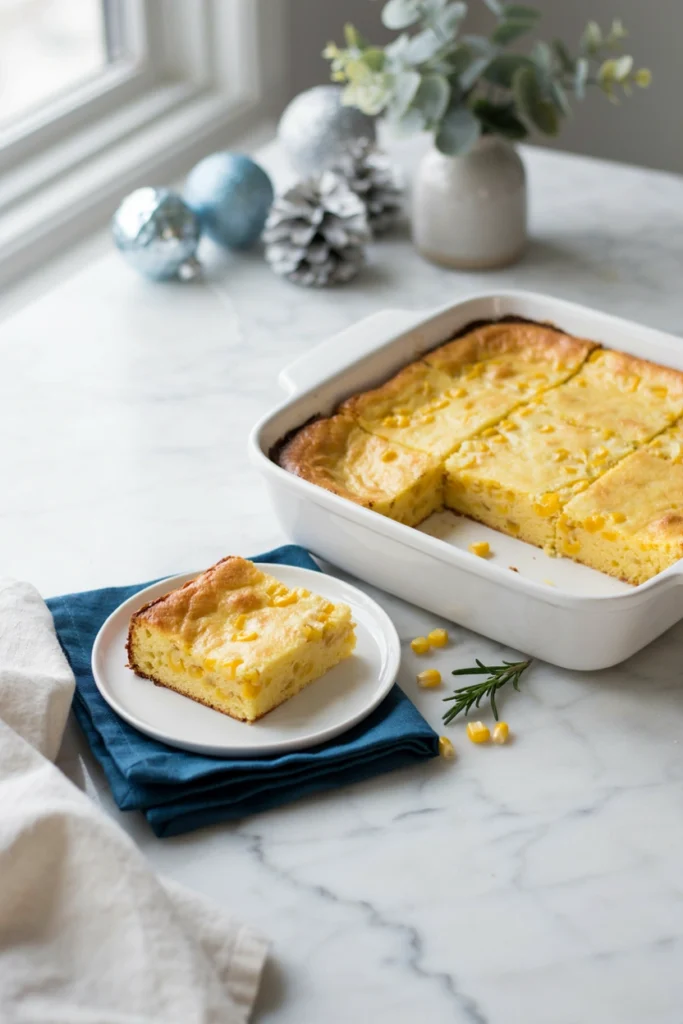 Cornbread Casserole, Christmas potluck recipe