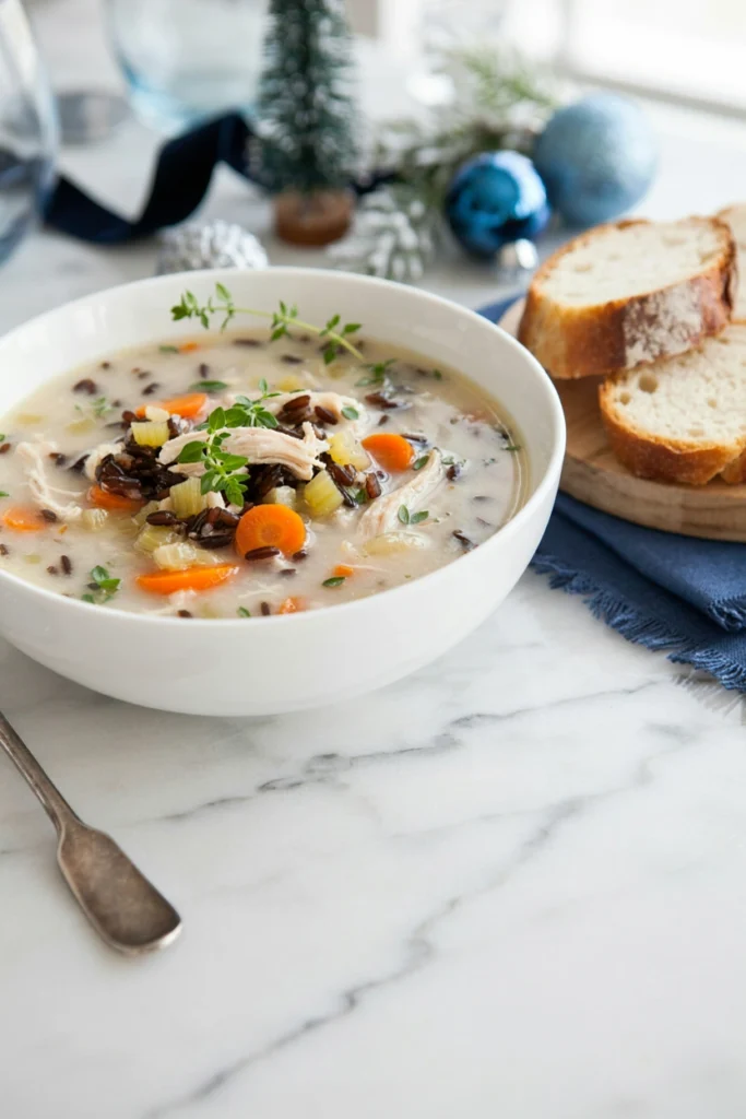 Chicken Wild Rice Soup, Christmas potluck recipe