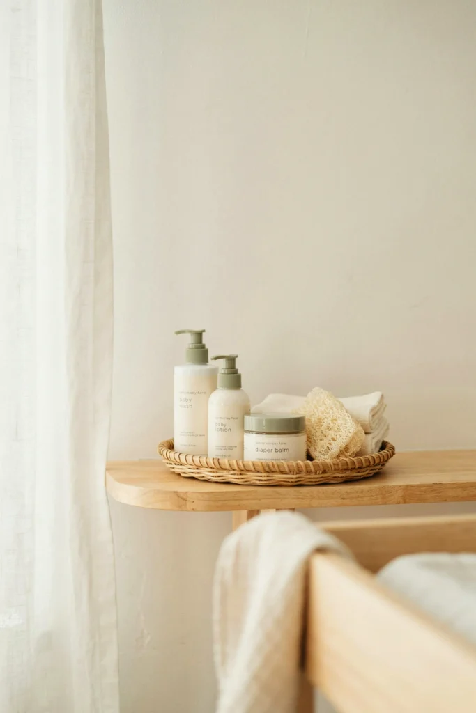 Organic fragrance-free baby skincare set, a gentle baby shower gift